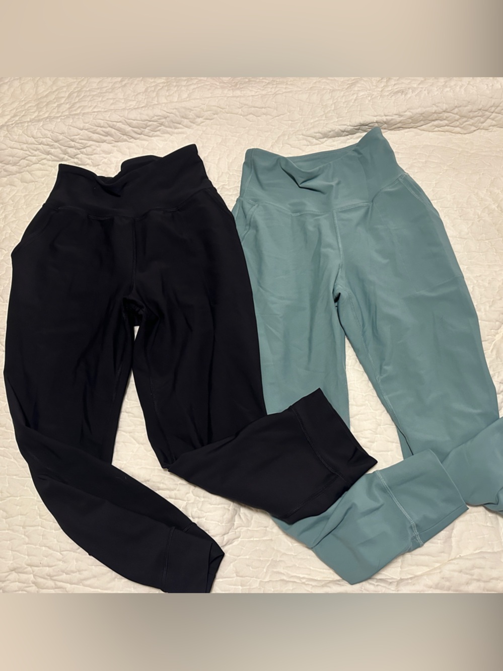 Pair of Old Navy Track Joggers - Black & Seafoam